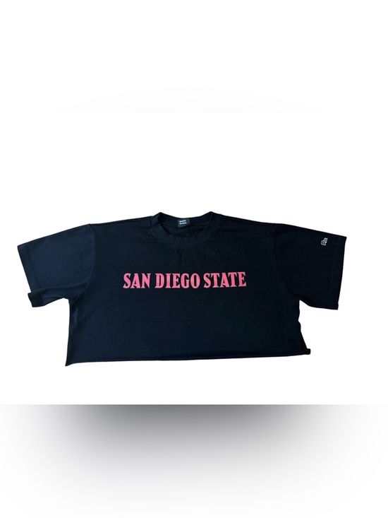 Hype and Vice Tops - Hype and Vice San Diego State Cropped Tee